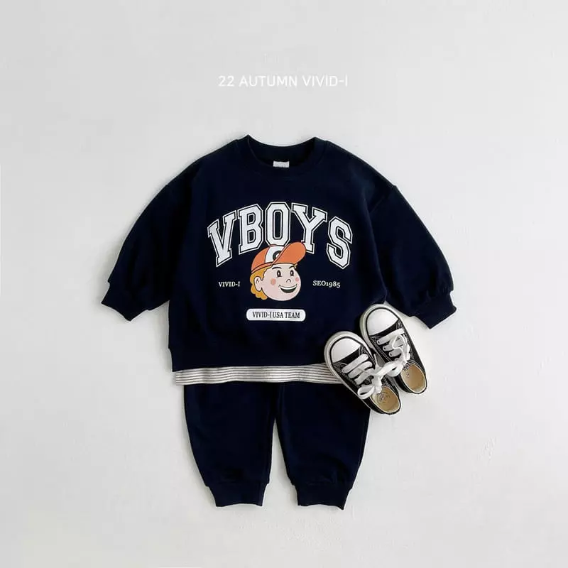 Vivid I - Korean Children Fashion - #minifashionista - Boy Girl Top Bottom Set - 3