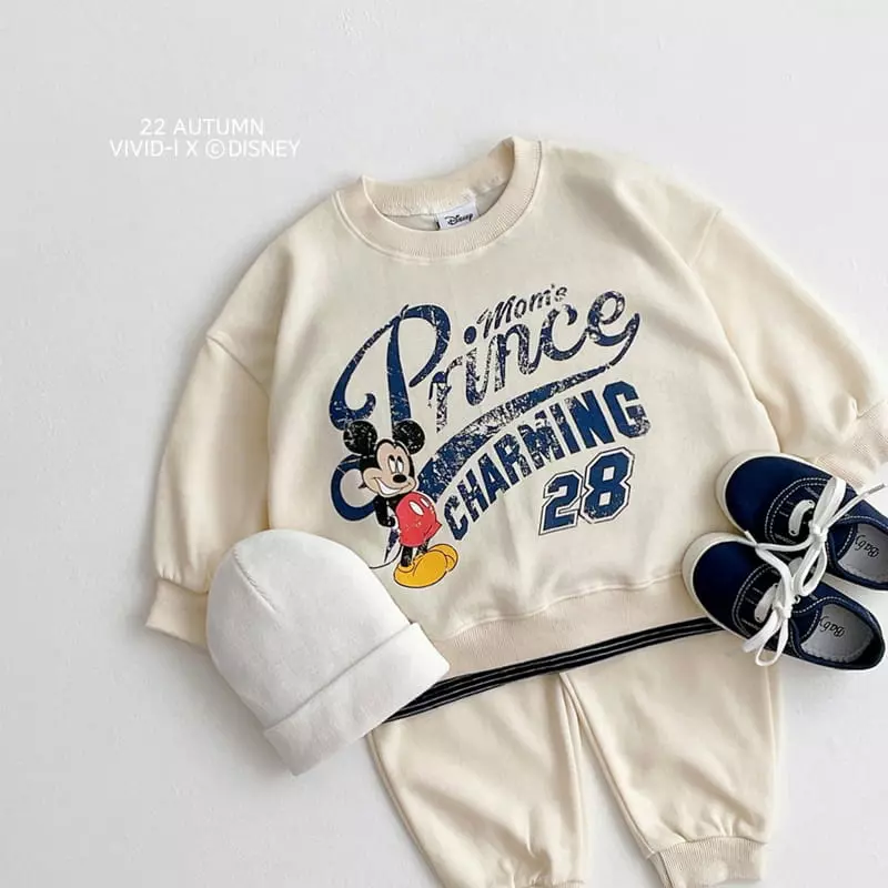 Vivid I - Korean Children Fashion - #minifashionista - Disney Vintage Top Bottom Set - 2