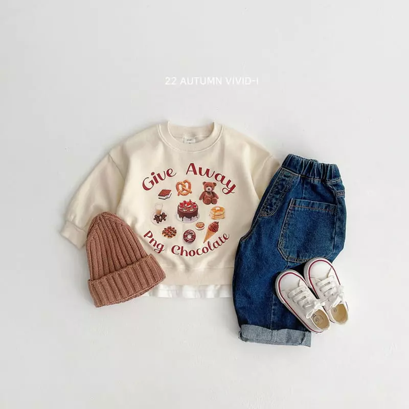 Vivid I - Korean Children Fashion - #minifashionista - Dalkon Sticker Sweatshirt - 2