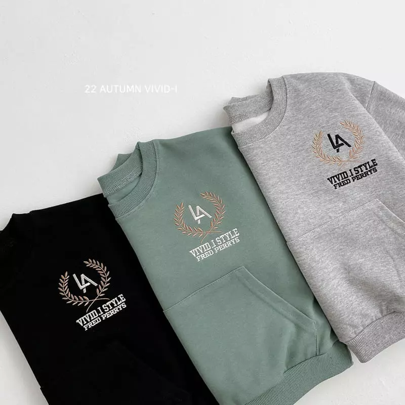 Vivid I - Korean Children Fashion - #minifashionista - Laurel Embroidery Sweatshirt