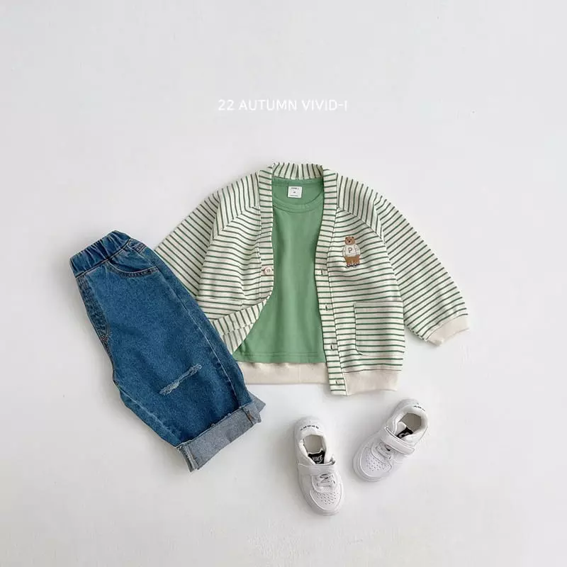 Vivid I - Korean Children Fashion - #minifashionista - Slit Jeans - 3
