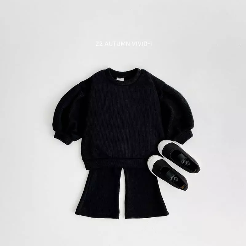 Vivid I - Korean Children Fashion - #prettylittlegirls - Rib Wide Top Bottom Set - 5