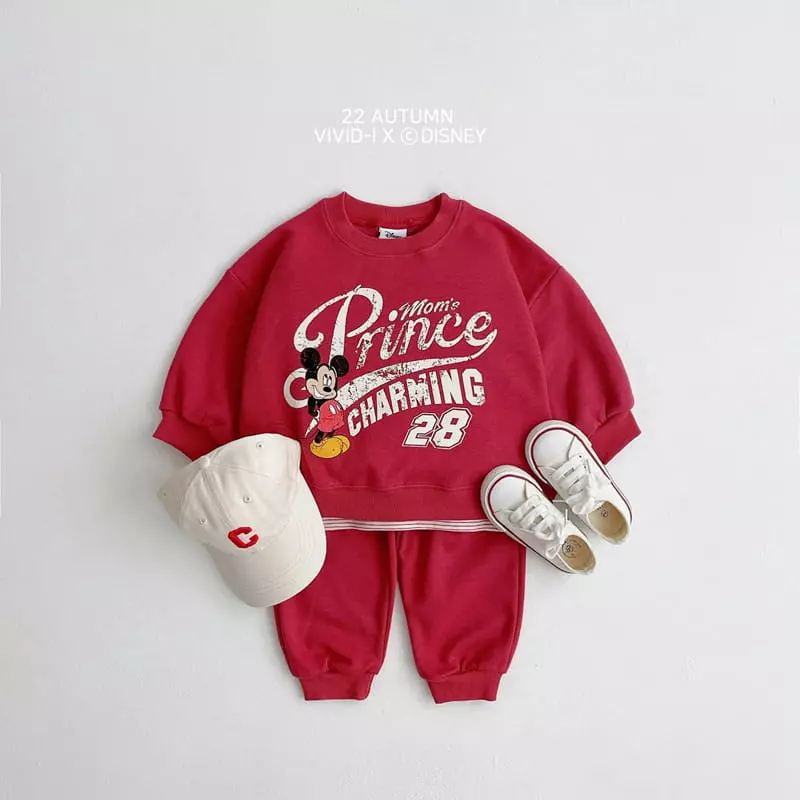 Vivid I - Korean Children Fashion - #prettylittlegirls - Disney Vintage Top Bottom Set - 3