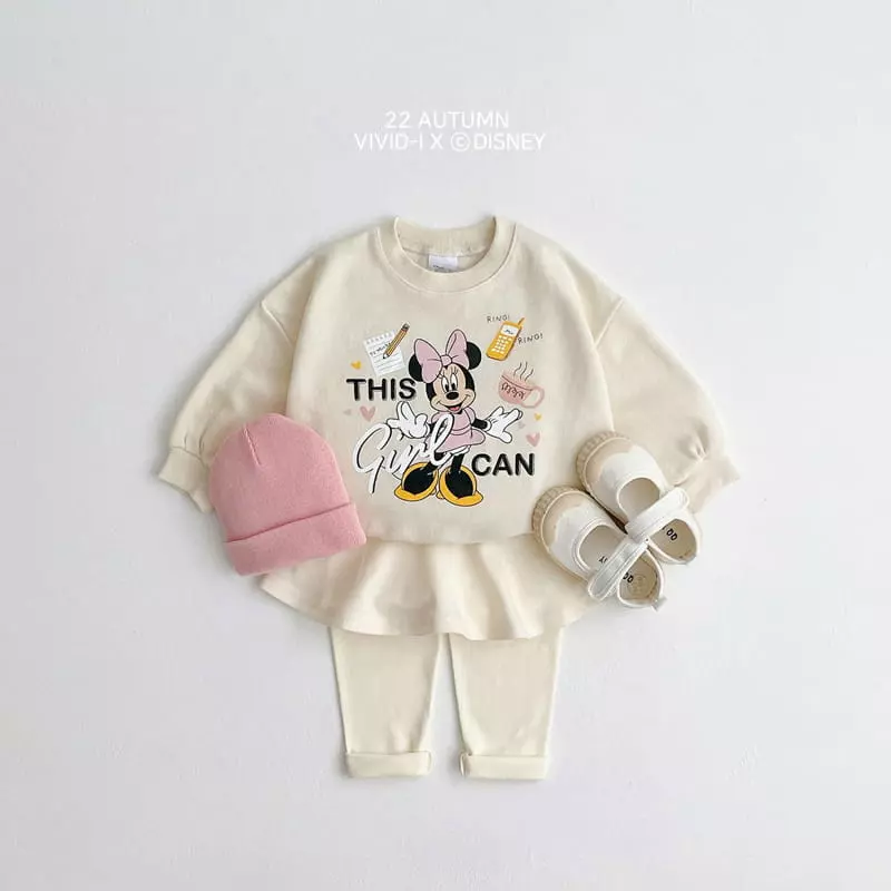 Vivid I - Korean Children Fashion - #prettylittlegirls - Disney Skirt Leggings Top Bottom Set - 2