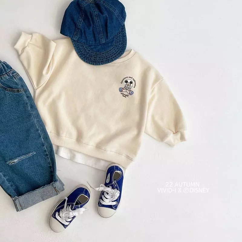 Vivid I - Korean Children Fashion - #prettylittlegirls - Disney Space Sweatshirt - 9