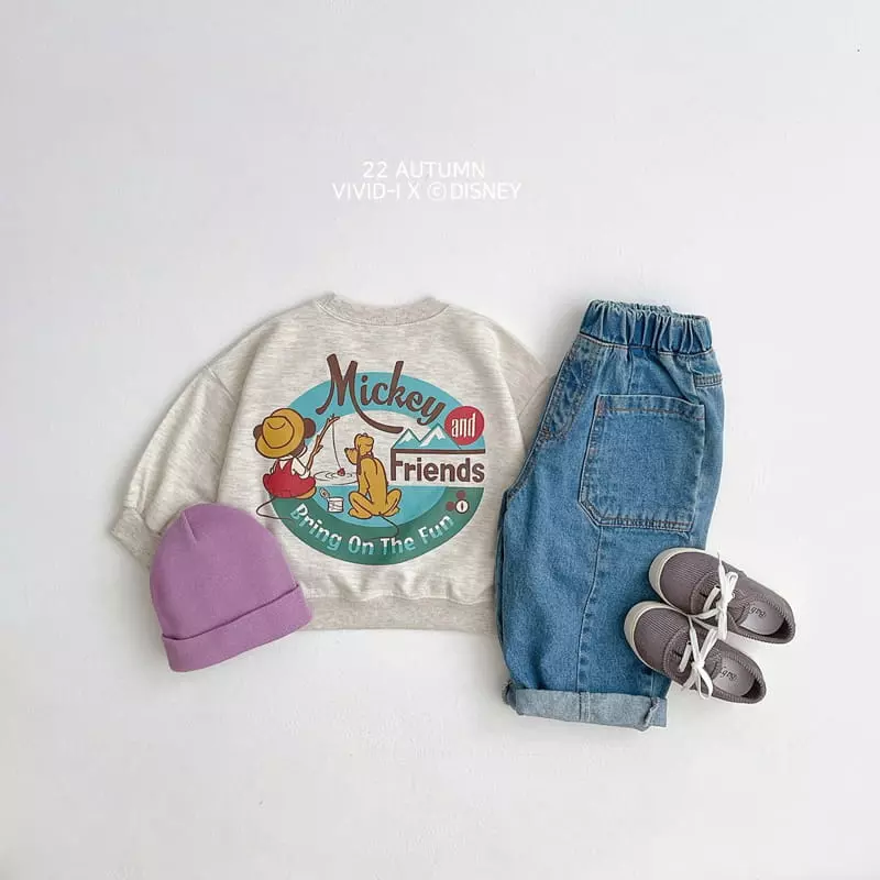 Vivid I - Korean Children Fashion - #prettylittlegirls - Disney Fishing Sweatshirt - 8