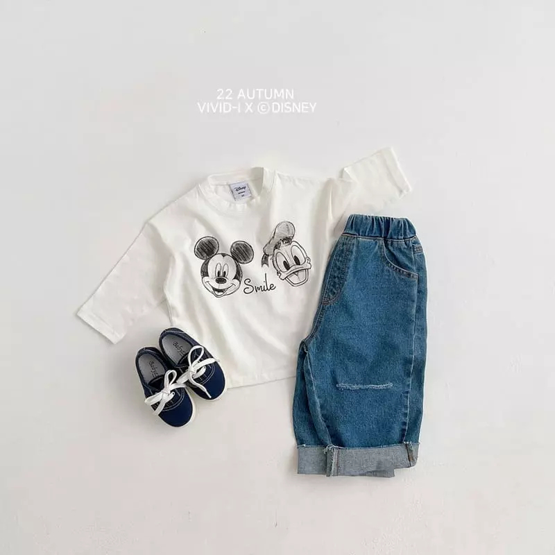 Vivid I - Korean Children Fashion - #minifashionista - Slit Jeans - 4
