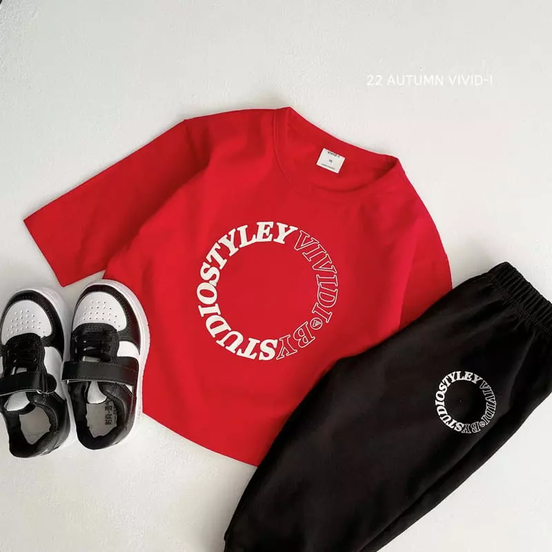 Vivid I - Korean Children Fashion - #stylishchildhood - Circle Top Bottom Set - 3