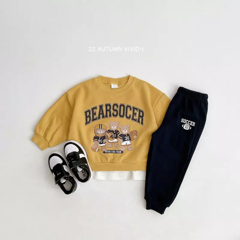 Vivid I - Korean Children Fashion - #todddlerfashion - Ruby Team Top Bottom Set - 9