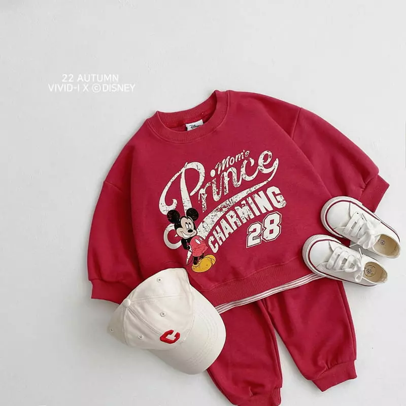 Vivid I - Korean Children Fashion - #prettylittlegirls - Disney Vintage Top Bottom Set - 4
