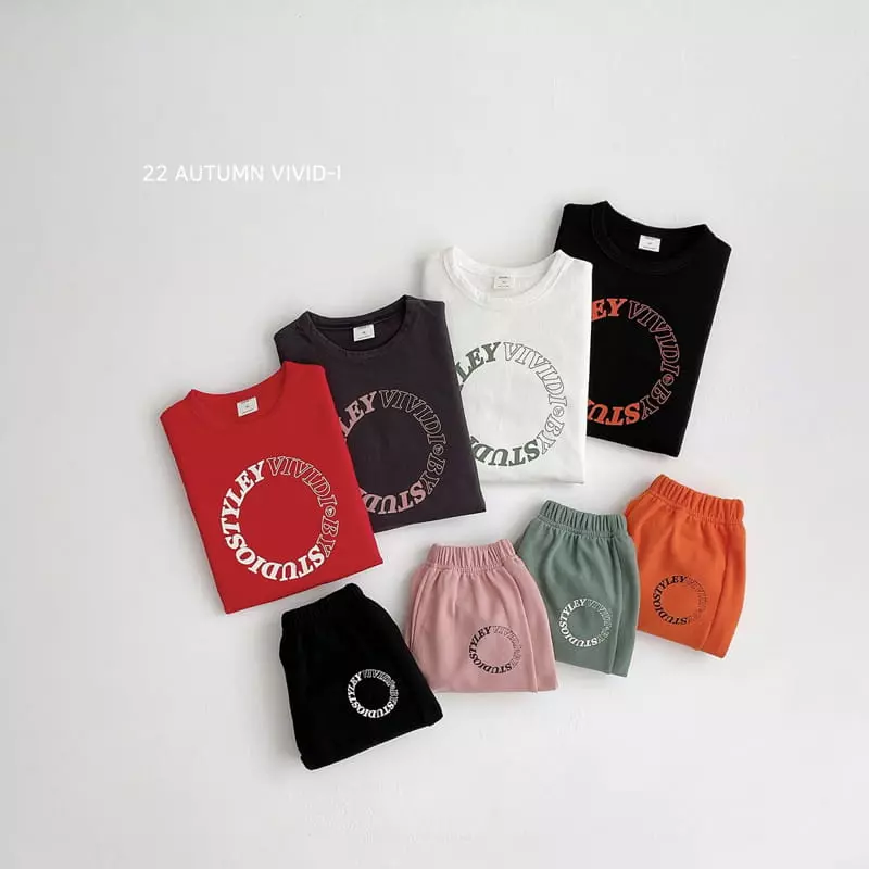 Vivid I - Korean Children Fashion - #todddlerfashion - Circle Top Bottom Set