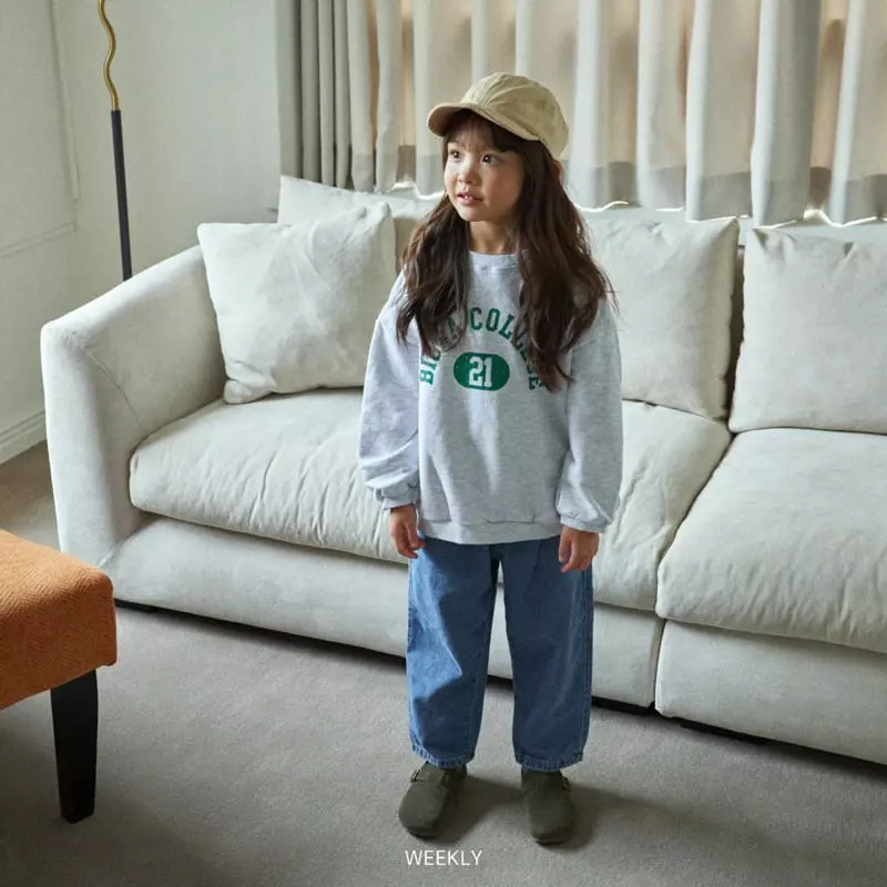 Weekly - Korean Children Fashion - #kidzfashiontrend - College Sweatshirt - 4