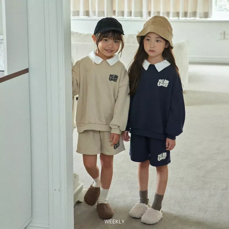 Weekly - Korean Children Fashion - #kidzfashiontrend - Shorts Top Bottom Set - 4