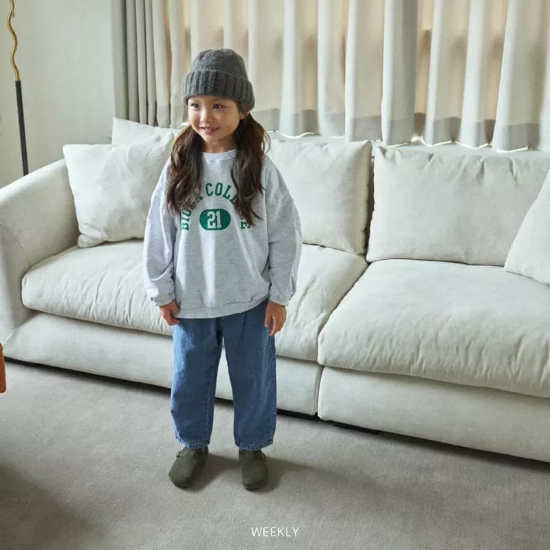 Weekly - Korean Children Fashion - #childofig - College Sweatshirt - 10