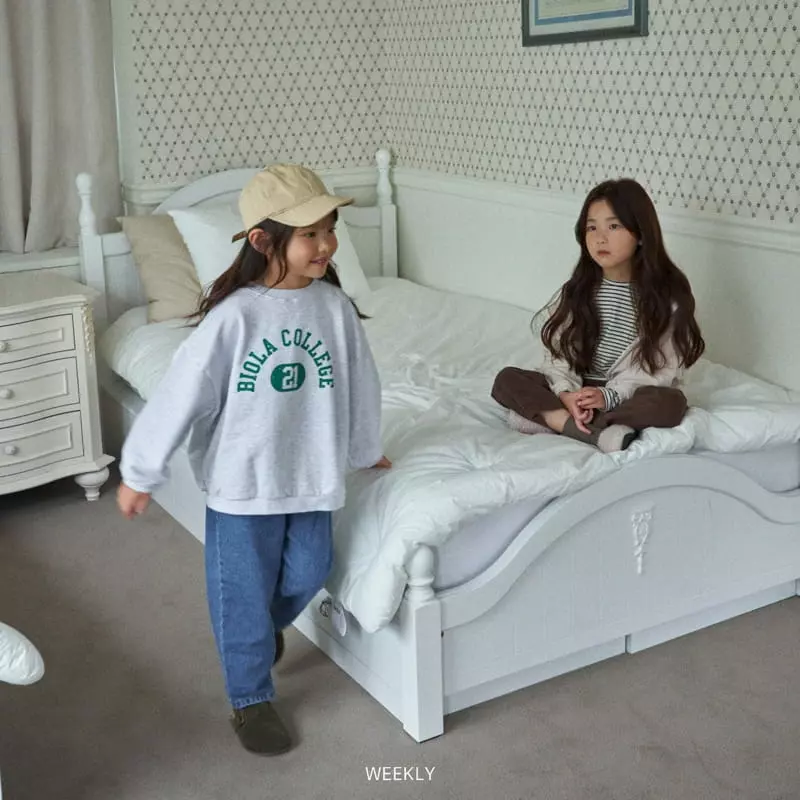 Weekly - Korean Children Fashion - #childofig - College Sweatshirt - 9