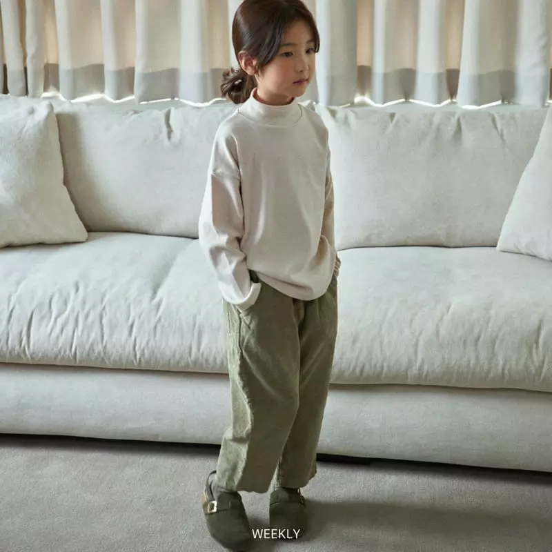 Weekly - Korean Children Fashion - #childrensboutique - Moi Half Turtleneck Tee - 3