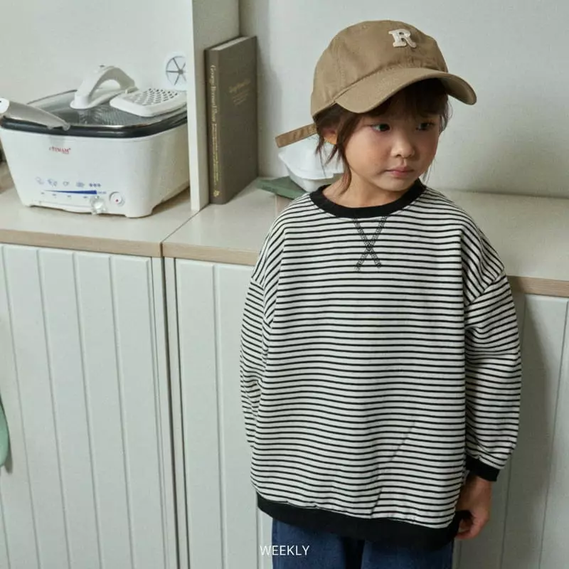 Weekly - Korean Children Fashion - #designkidswear - Stripes Sweatshirt - 9