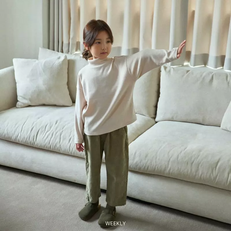 Weekly - Korean Children Fashion - #childrensboutique - Moi Half Turtleneck Tee - 4