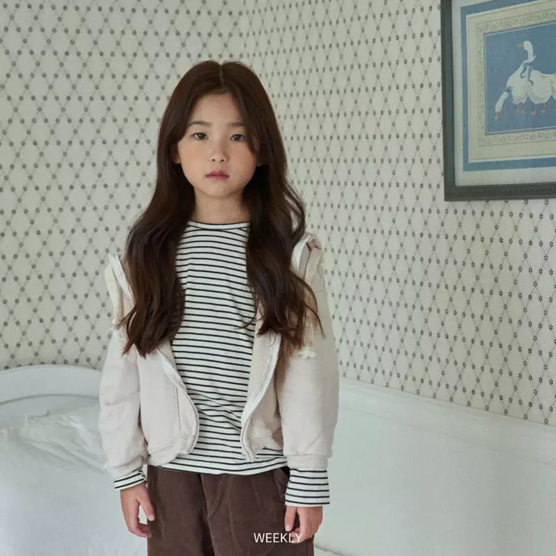 Weekly - Korean Children Fashion - #fashionkids - Layered Stripes Tee - 8