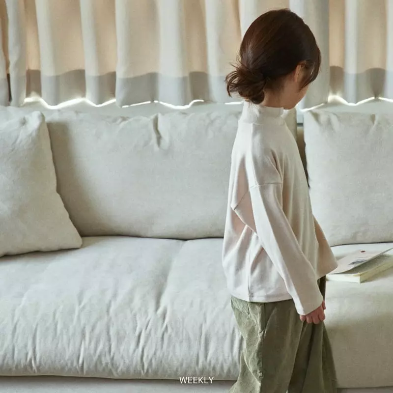 Weekly - Korean Children Fashion - #fashionkids - Moi Half Turtleneck Tee - 6