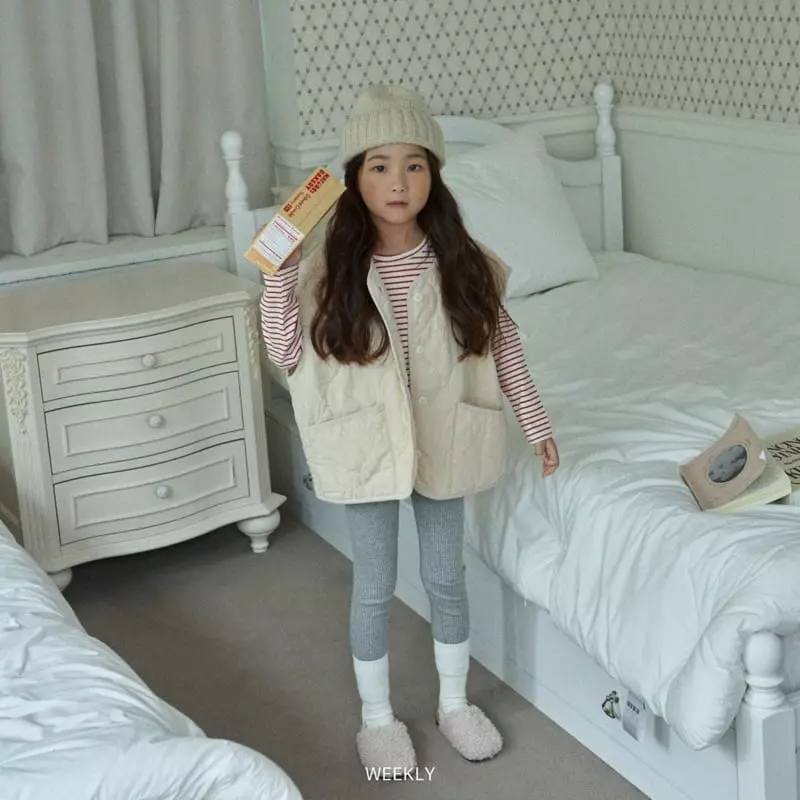 Weekly - Korean Children Fashion - #fashionkids - Paul Rib Leggings