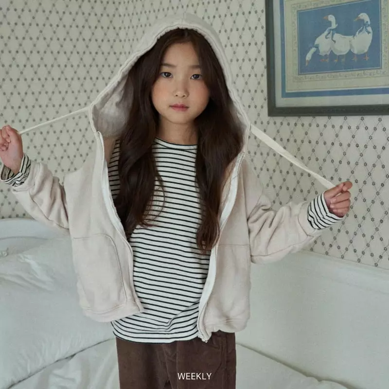 Weekly - Korean Children Fashion - #kidsshorts - Layered Stripes Tee - 9