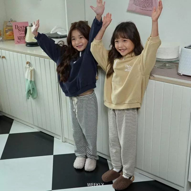 Weekly - Korean Children Fashion - #kidsshorts - Dailt Stripes Pants - 3