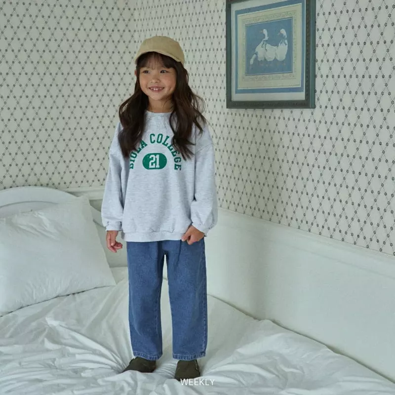 Weekly - Korean Children Fashion - #kidsstore - College Sweatshirt - 2