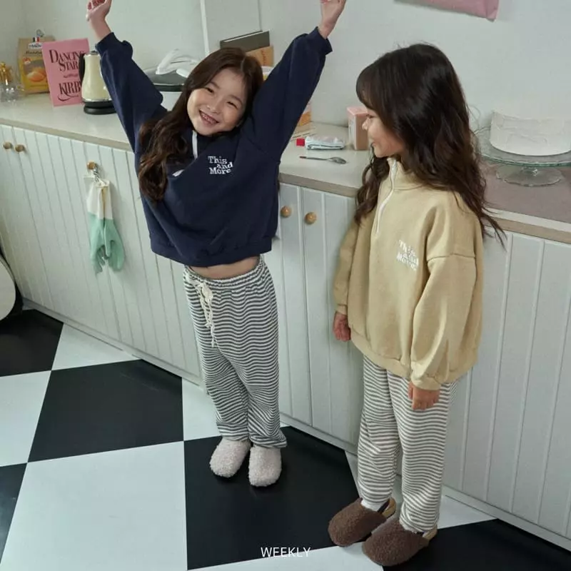 Weekly - Korean Children Fashion - #kidsshorts - Dailt Stripes Pants - 4