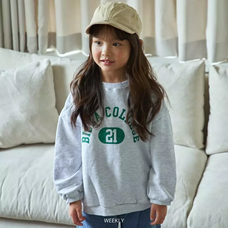 Weekly - Korean Children Fashion - #kidzfashiontrend - College Sweatshirt - 3