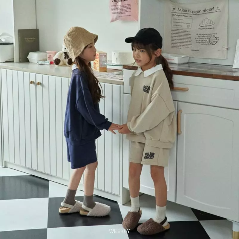 Weekly - Korean Children Fashion - #kidzfashiontrend - Shorts Top Bottom Set - 3