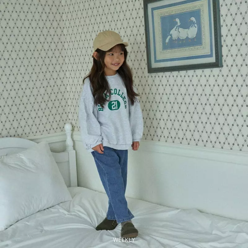 Weekly - Korean Children Fashion - #littlefashionista - College Sweatshirt - 5