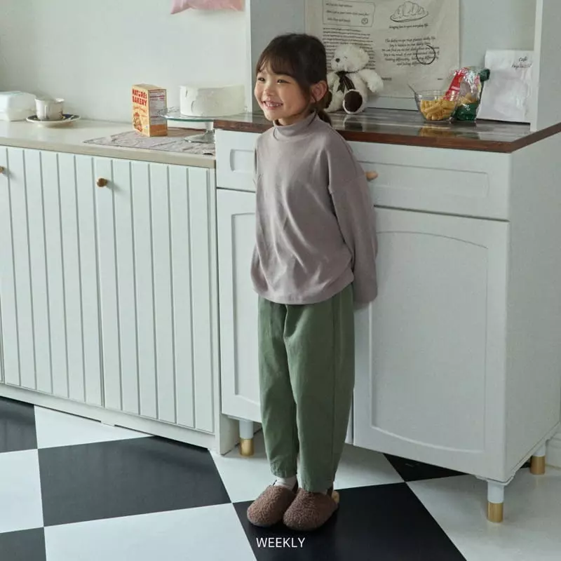 Weekly - Korean Children Fashion - #littlefashionista - Moi Half Turtleneck Tee - 11