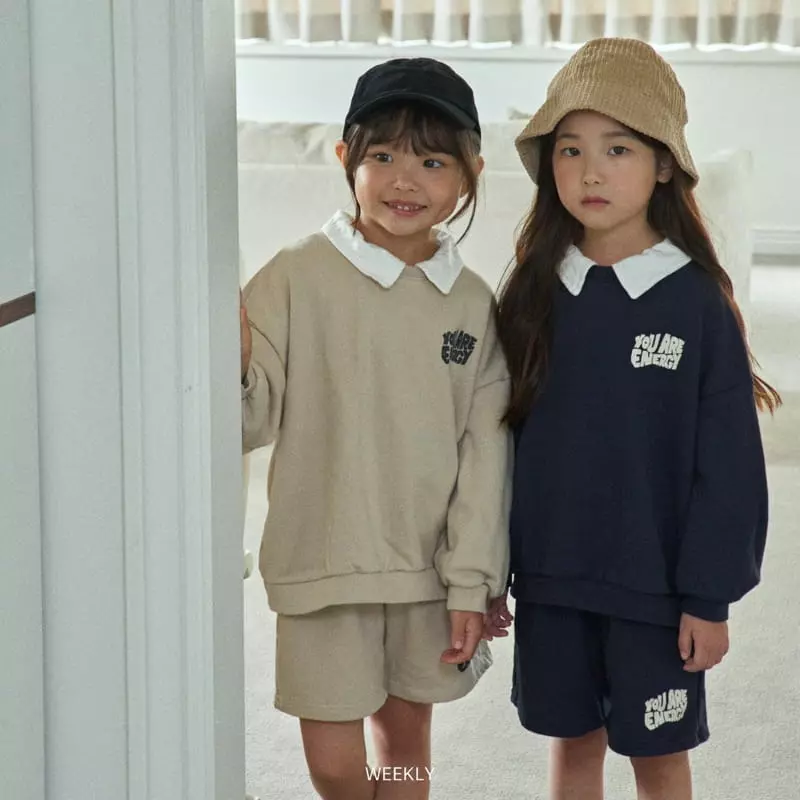 Weekly - Korean Children Fashion - #littlefashionista - Shorts Top Bottom Set - 5