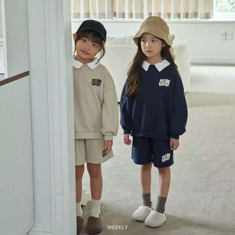 Weekly - Korean Children Fashion - #magicofchildhood - Shorts Top Bottom Set - 6