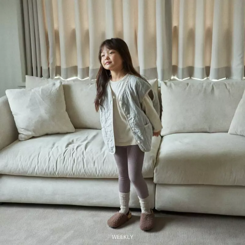 Weekly - Korean Children Fashion - #todddlerfashion - Paul Rib Leggings - 10
