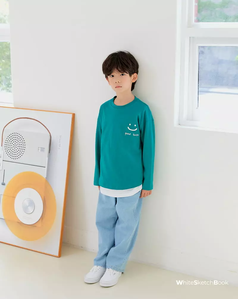 Whitesketchbook - Korean Children Fashion - #Kfashion4kids - Good Luck Tee - 5
