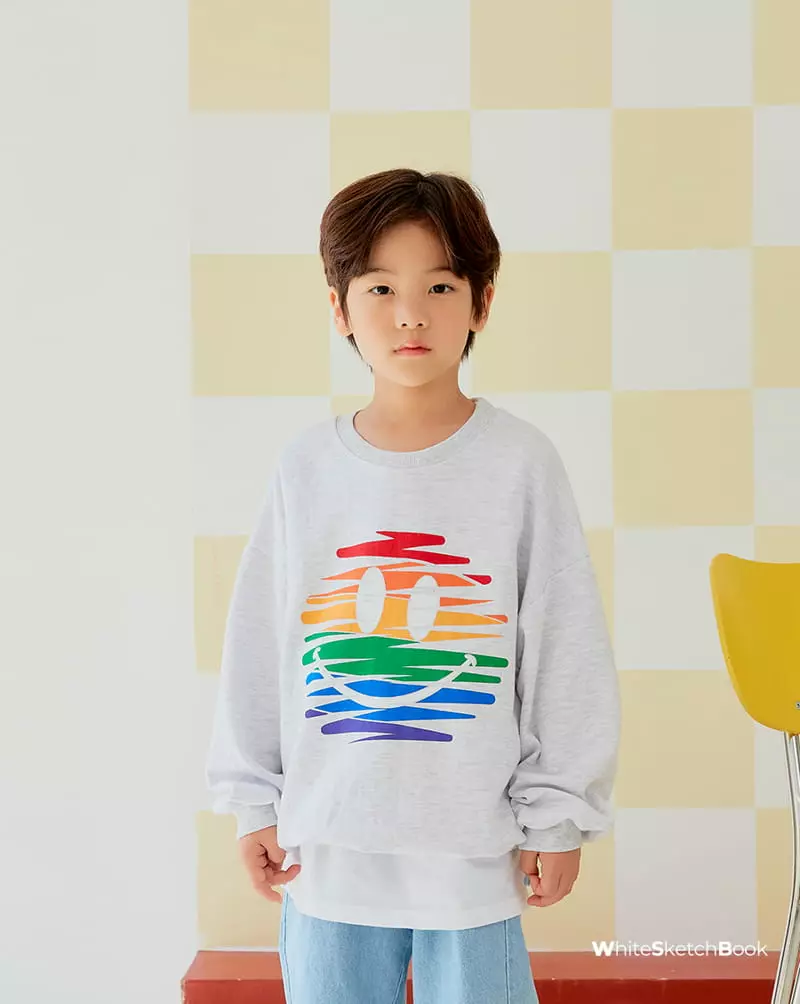 Whitesketchbook - Korean Children Fashion - #Kfashion4kids - Rainbow Smile Sweatshirt - 5