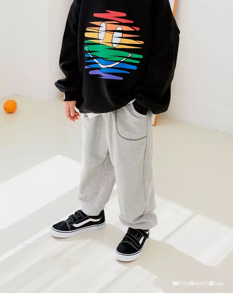 Whitesketchbook - Korean Children Fashion - #childofig - Coverstitch Paint Pants - 12