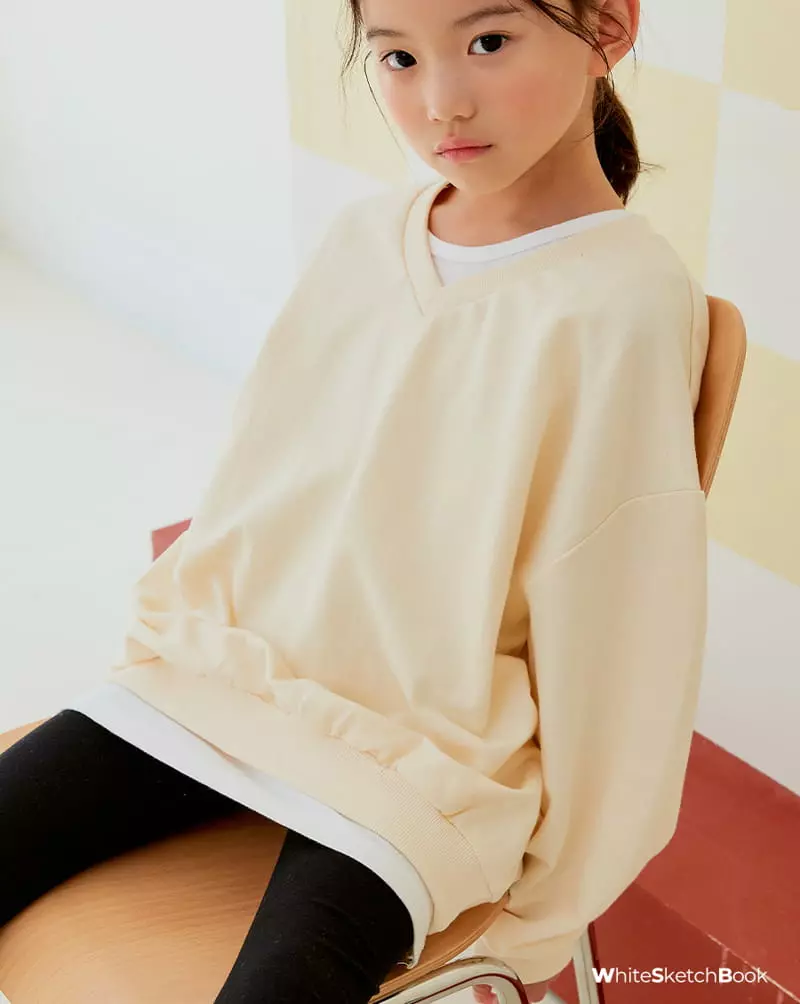 Whitesketchbook - Korean Children Fashion - #childofig - V Neck Sweatshirt - 11