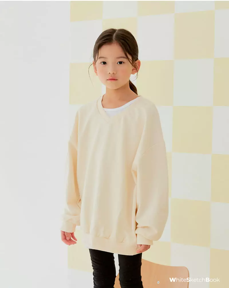 Whitesketchbook - Korean Children Fashion - #childofig - V Neck Sweatshirt - 12