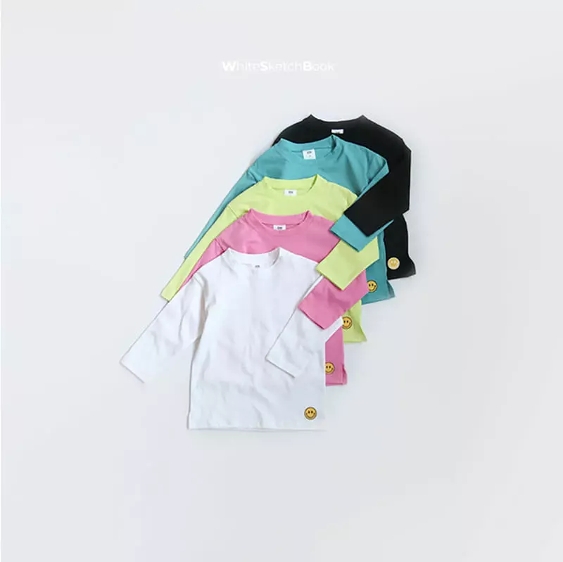Whitesketchbook - Korean Children Fashion - #childofig - Long Sleeves Smile Layered Tee - 8