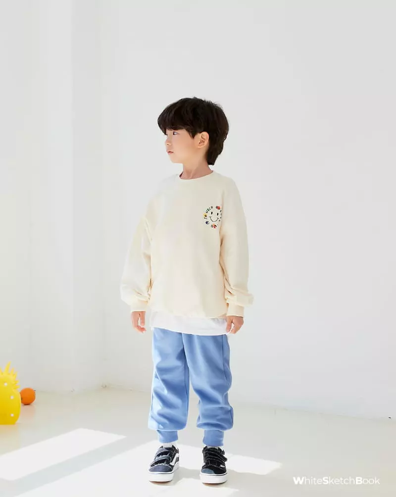 Whitesketchbook - Korean Children Fashion - #childrensboutique - Point Smile Sweatshirt - 7