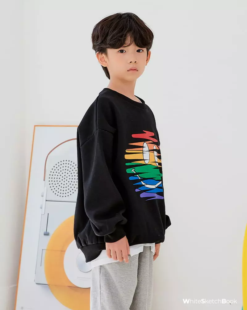 Whitesketchbook - Korean Children Fashion - #childrensboutique - Rainbow Smile Sweatshirt - 12