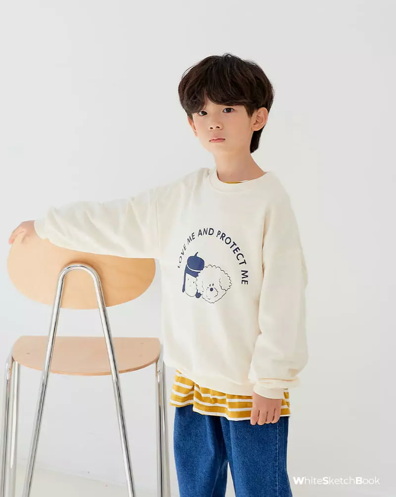 Whitesketchbook - Korean Children Fashion - #designkidswear - Love Me Sweatshirt - 6
