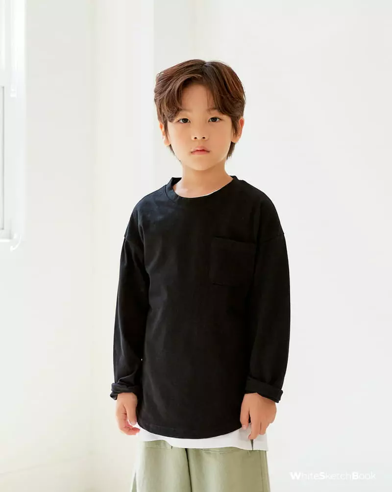 Whitesketchbook - Korean Children Fashion - #designkidswear - Single Pocket Tee - 9