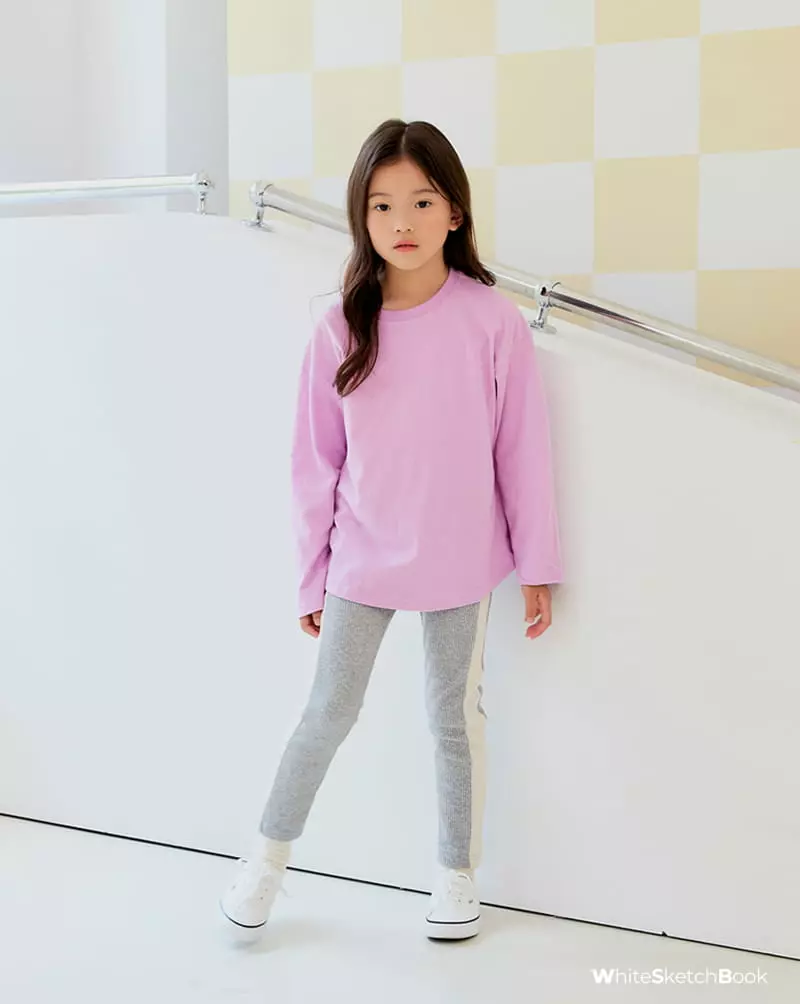 Whitesketchbook - Korean Children Fashion - #designkidswear - Side Color Leggings - 4