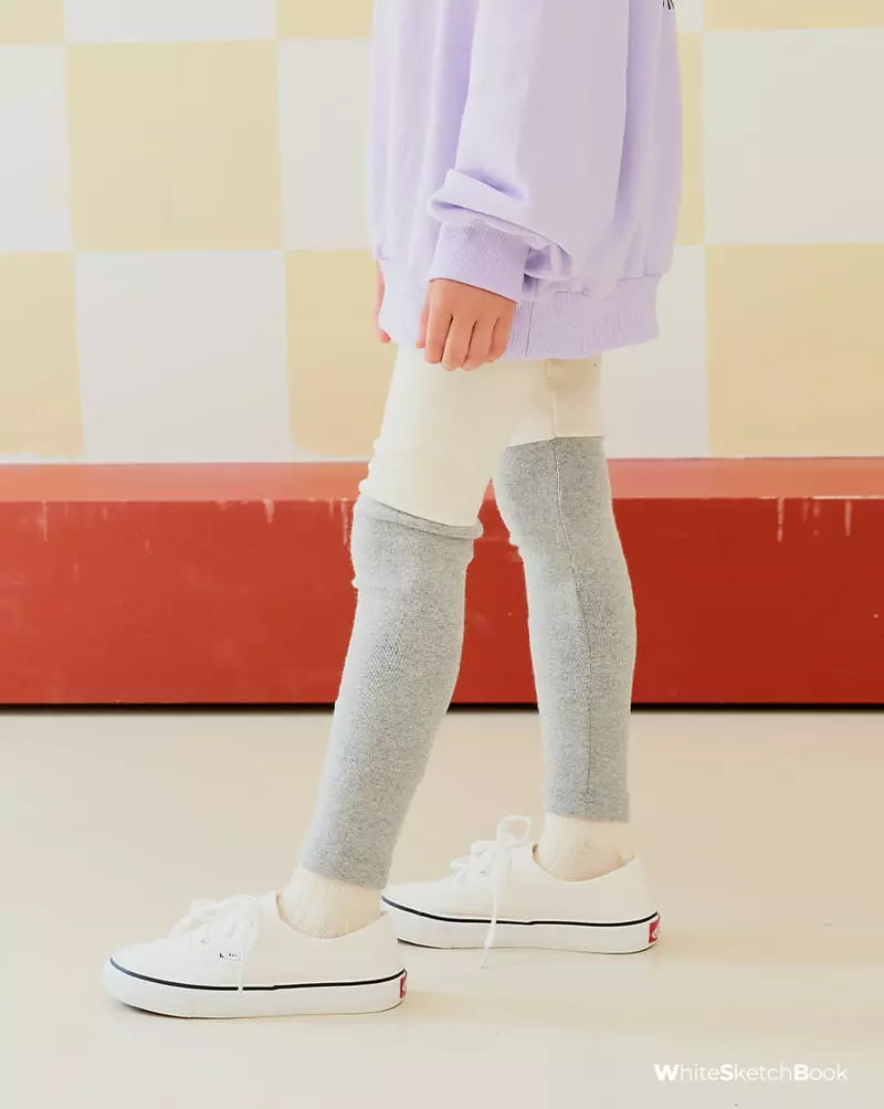Whitesketchbook - Korean Children Fashion - #fashionkids - Peach Leggings - 10