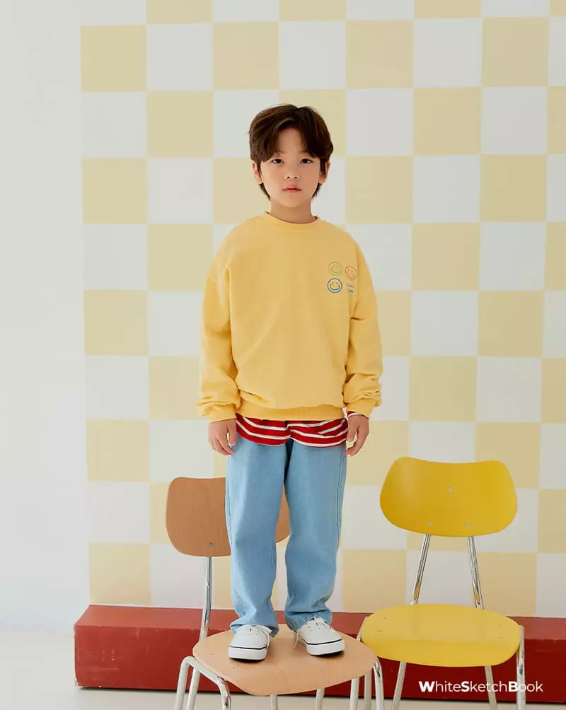 Whitesketchbook - Korean Children Fashion - #fashionkids - Lucky Smile Sweatshirt - 9