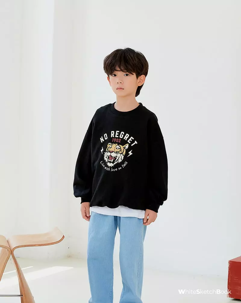Whitesketchbook - Korean Children Fashion - #fashionkids - Tiger Sweatshirt - 3